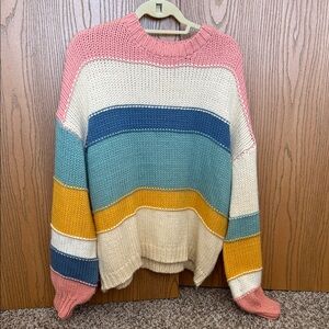 Altar'd State Multicolor Striped Sweater